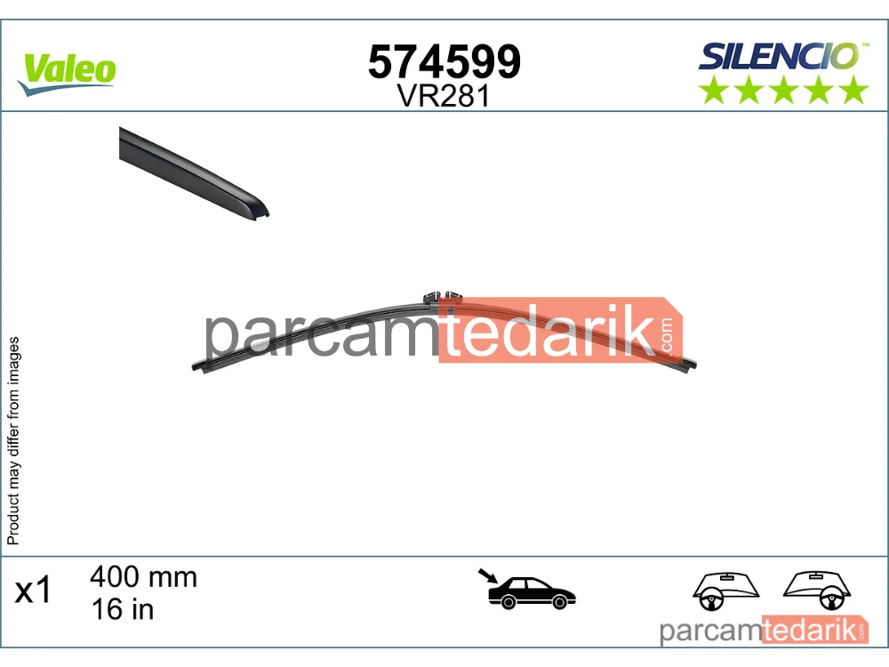 574599 | Silecek Süpürgesi (400 mm) — Volvo C30, Opel Vectra C Gts, BMW X7